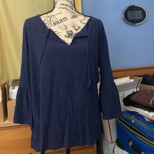 Old Navy Boho Tassel-Tie Bell Sleeve Top